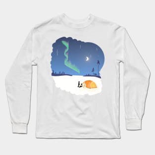 Scandinavia: Aurora Borealis pitch Long Sleeve T-Shirt